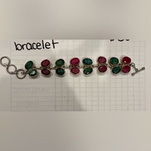 Jade sterling bracelet
